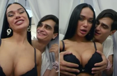 Гей Антоан мнёт сочные сиськи Яне Кошкиной в примерочной