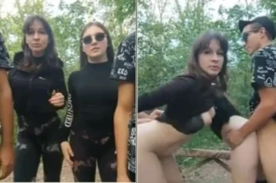 Русские вебкам шлюхи трахаются на природе с парнями и получают сперму на лицо