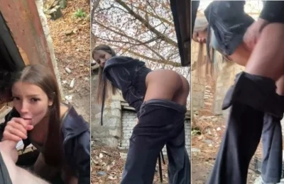 "Мне тут опять на ротан на клыка дают от холода!" – Молодые ебутся в заброшке за гаражами