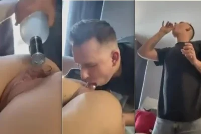 На вписке махнул рюмашку водочки из киски